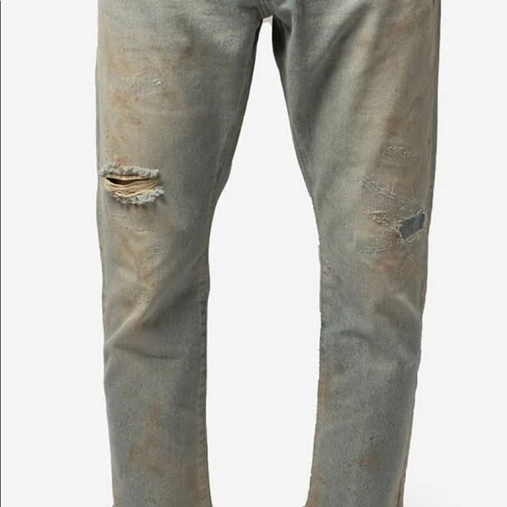 John Elliott The Kane 2 Straight Leg Cropped Jeans size 32 retail 495